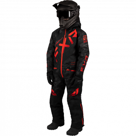 FXR Barn CX Monosuit - Barnoverall - Skoteroverall - BlackCamo/RedFade