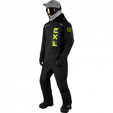 FXR Herr - Recruit F.A.S.T. Fodrad Monosuit - Skoteroverall - Black/Hivis