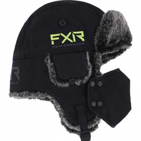 FXR Mössa - Trapper Hat - Black/Hivis