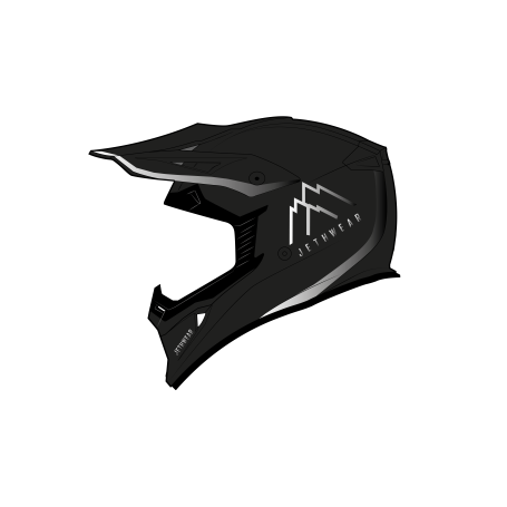 Jethwear Skoterhjälm - hjälm - Force Helmet - Black/Silver