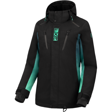 Fxr Skoterjacka - Vinterjacka - Aerial Jacket - Black/Minty Fresh